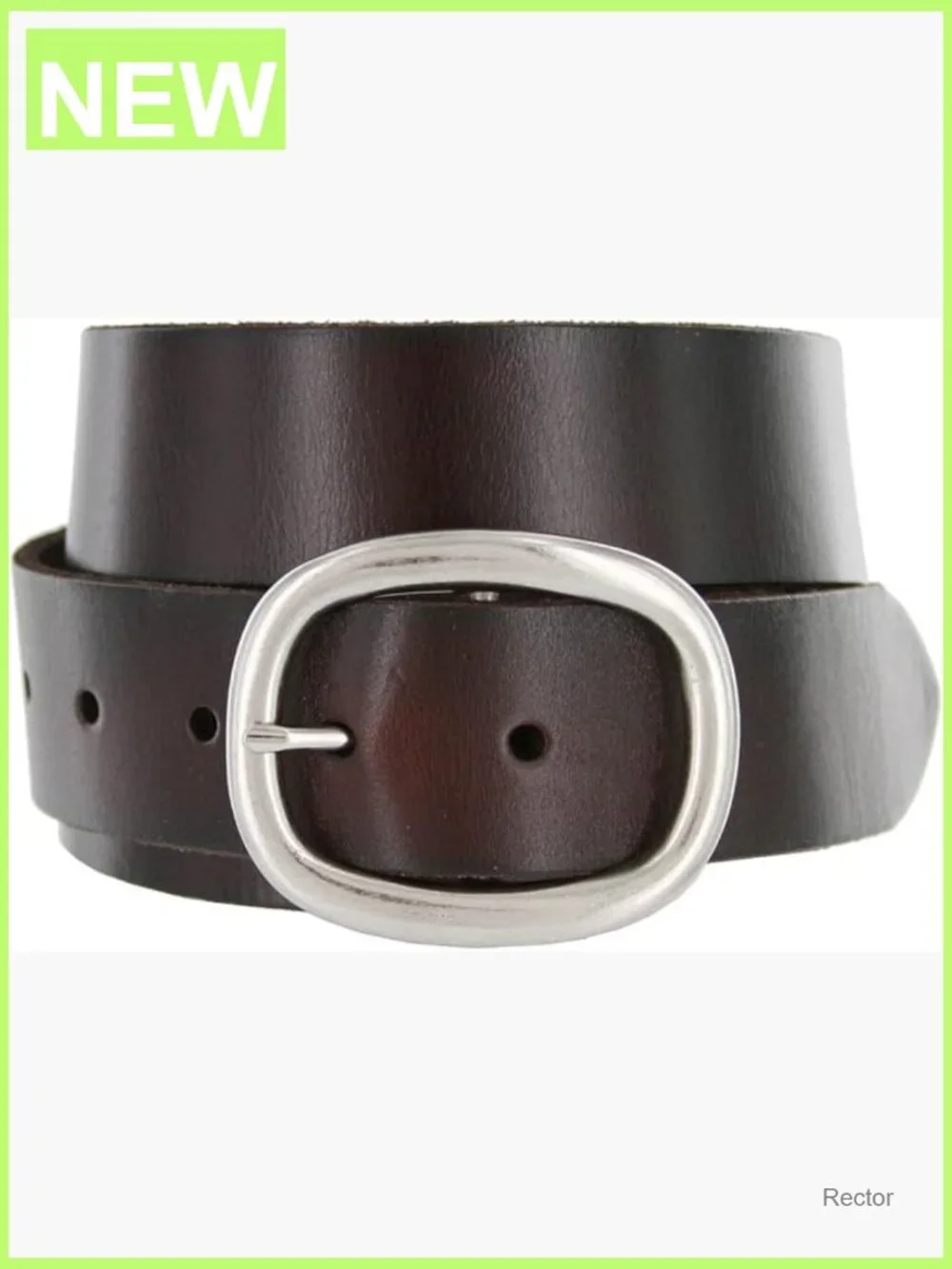 Vintage Full Grain Leather Casual Jean Belt 1.5